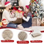 Wooden Christmas Tree Collar Box, Rustic Holiday Tree Skirt Alternative